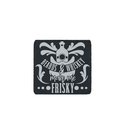 Slate coaster engraved with