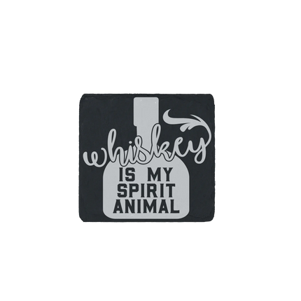 Slate coaster engraved with