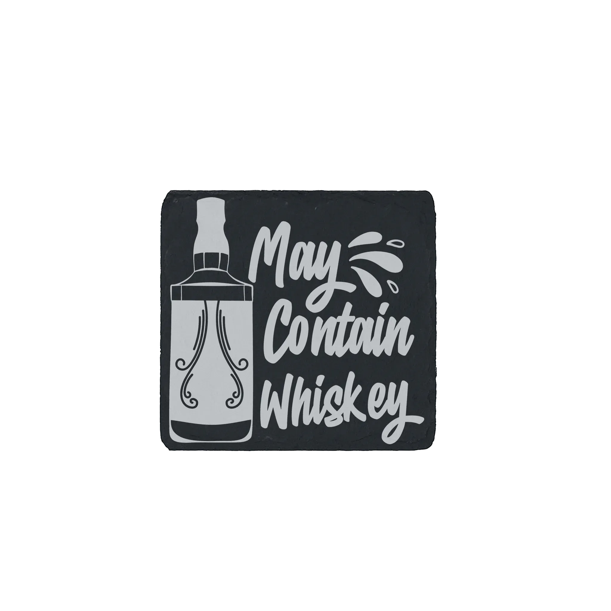 Slate coaster engraved with