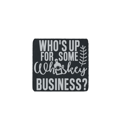 Slate coaster engraved with