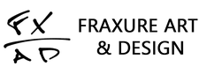 Fraxure Art & Design logo banner with FXAD handwritten mark and bold brand name in black text.