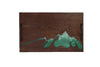 Black Walnut Charcuterie Board: Three Sisters Mountain Range Engraving, Custom Epoxy Fill