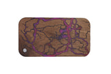 Rectangular Black Walnut Charcuterie Board: Rounded Corners, Fractal Burn, Custom Epoxy Fill